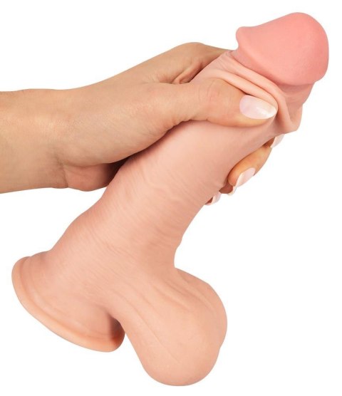 Dildo Nature Skin z ruchomą skórą 20 cm