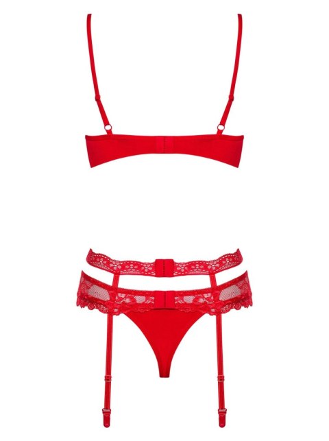 Obsessive Bielizna-Heartina komplet 3-częściowy L/XL