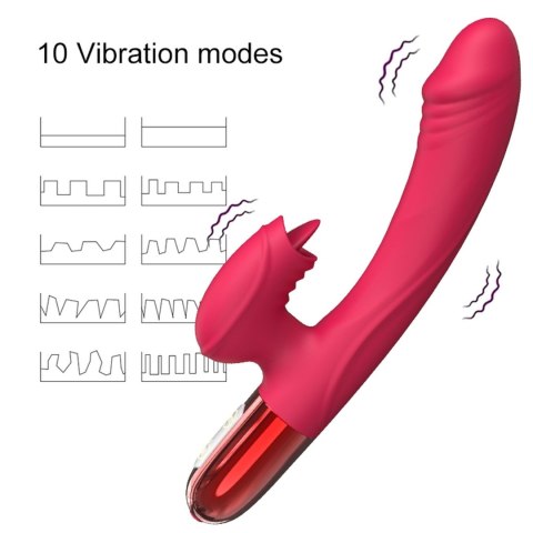 Wibrator-Silicone wibrator USB, 20 vibration modes, Heating