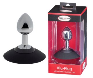 MALESATION Alu-Plug, korek analny with suction cup small, chrome