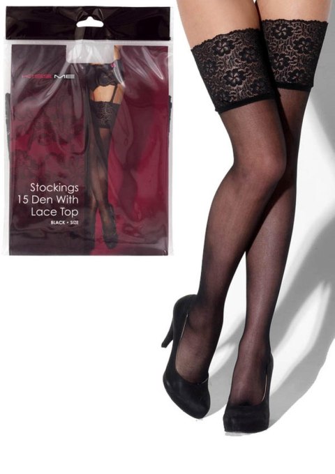 Bielizna Dzień Kobiet-Pończochy Białe S/M """"Kiss Me""""