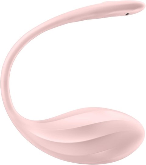Jajeczko do zabaw na odległość, sterowane smartfonem, sex Ribbed Petal rose Connect App