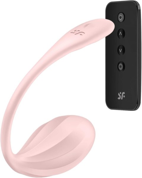 Jajeczko do zabaw na odległość, sterowane smartfonem, sex Ribbed Petal rose Connect App