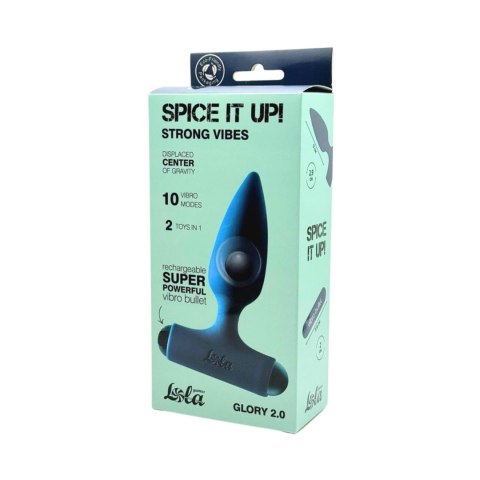 Anal Plug, korek analny with Rechargeable Bullet Spice it Up Glory 2.0
