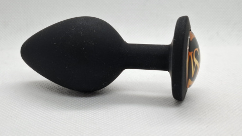 Czarny korek analny Sassy World Noir z złotym logo w limitowanej edycji